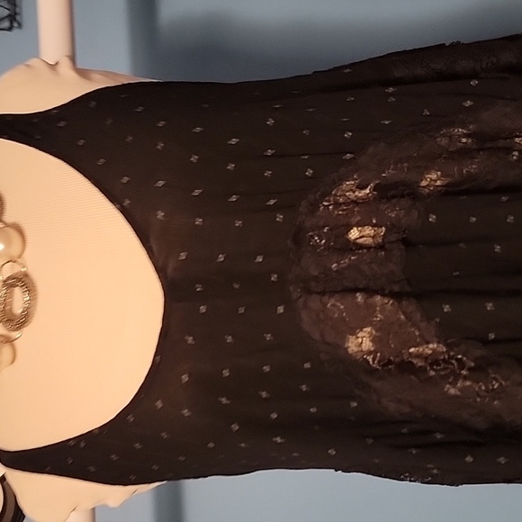 Free People She Swings Blk Lace Slip  XS - Picture 4 of 9